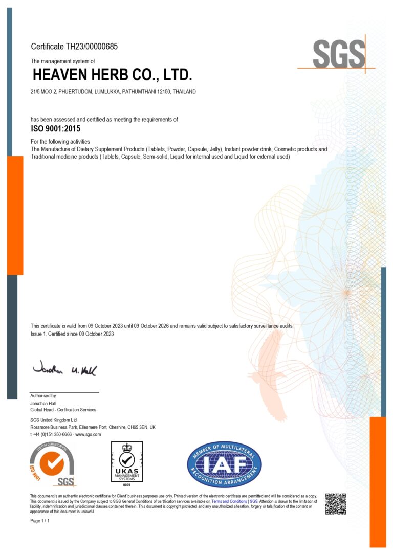 Certificate ISO 9001